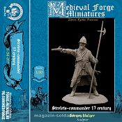 Сборная миниатюра из смолы Strelets-commander, 17 th, 54 mm Medieval Forge Miniatures - фото