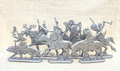 Князь Асыка и его люди (6 шт., пластик, серебро), 54 мм, Воины и битвы - фото