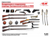 Сборная модель из пластика Вооружение и снаряжение периода Гражданской войны в США, 1:35, ICM - фото