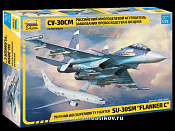 Сборная модель из пластика Российский многоцелевой истребитель завоевания превосходства в воздухе «Су-30СМ» (1/72) Звезда - фото