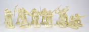 Солдатики из пластика Апачи, набор №1, серия 2 (кремовый, 12 фигур), 1:32 Paragon - фото