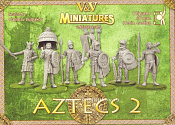 Сборная миниатюра из смолы Ацтеки-2 (6 фигурок), 40 мм, V&V miniatures - фото
