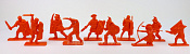 Солдатики из пластика Последняя битва, набор из 10 фигур (оранжевый) 1:32, ИТАЛМАС - фото