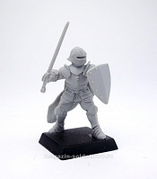 Сборная фигура из смолы Рыцарь с мечом, 28 мм, Absolut wargames - фото