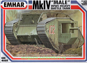 Сборная модель из пластика Mk IV 'Male' WWI heavy tank, (1:35), Emhar - фото