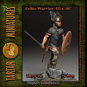 Сборная миниатюра из смолы Celtic Warrior, III c. BC 75mm Tartar Miniatures - фото