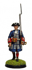 Сборная миниатюра из металла Мушкетер. Французская Гвардия. 1701 г (40 мм) Драбант - фото
