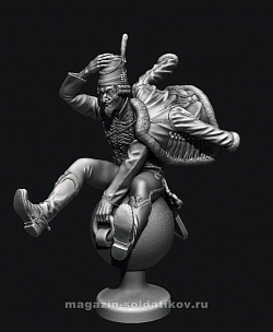Сборная фигура из смолы Барон Мюнхгаузен, 54 мм, Chronos miniatures