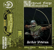Бюст из смолы European Archer Veteran, 1:10 Medieval Forge Miniatures - фото