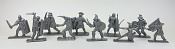 Солдатики из пластика Последняя битва, набор из 10 фигур (серебристый) 1:32, ИТАЛМАС - фото