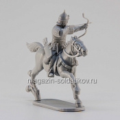 Сборная миниатюра из смолы Сибирско-татарский средний всадник, 28 мм, Аванпост - фото