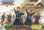 Солдатики из пластика EM 7211 French Infantry Crimean and Franco Prussian Wars, 1:72, Emhar - фото