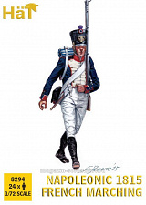 Солдатики из пластика Napoleonic 1815 French Line Infantry Marching (1:72), Hat - фото