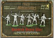 Солдатики из смолы Французские пехота, 6 фигур, 40 мм, V&V miniatures - фото