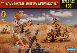 Солдатики из пластика 8th Army Australian Heavy Weapons Squad (1/72) Strelets