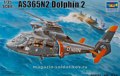 Сборная модель из пластика Вертолет AS365N2 Dolphin 2 Helicopter, 1:35 Трумпетер - фото