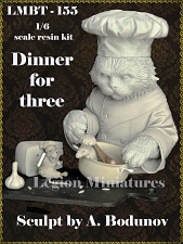 Сборная миниатюра из смолы Dinner for three, 1/10 Legion Miniatures - фото