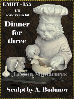 Сборная миниатюра из смолы Dinner for three, 1/10 Legion Miniatures