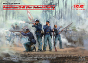 Сборные фигуры из пластика Пехота Союза. Гражданская война в США (1/35) ICM - фото