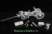 Сборная миниатюра из металла Французская четырехколесная полевая кузница, Наполеоника, 28 мм, Berliner Zinnfiguren - фото