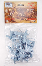 Солдатики из пластика Мексиканские солдаты, битва при Аламо набор №12 (12 шт, цвет-серо-голубой), 1:32 Paragon - фото