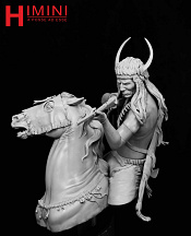 Бюст из смолы Бюст «Неистовый Конь, 1870е годы» (всадник на коне) 1/9, HIMINI - фото