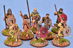 Сборные фигуры из металла Набор миниатюр Scots Soer-Chele (Warriors), 28 мм, Gripping Beast (SAGA)