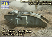 Сборная модель из пластика Британский танк MK II «Самец», Битва Аррас период 1917 года 1:72, Master Box - фото