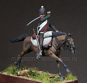 Сборная фигура из смолы SM 5432 Гусар 8-го гусарского полка. Франция. 1809 год, 54 мм, SOGA miniatures - фото