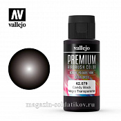 Краска акрил-уретановая, черный candy, 60 мл, Vallejo Premium. Краски, химия, инструменты - фото
