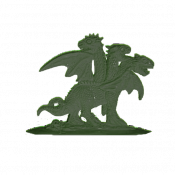 Солдатики из пластика Дитеныш Змея Горыныча, 54 мм (зелёный), Воины и битвы - фото