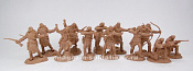 Солдатики из пластика Апачи, набор №1 (коричневый), 1:32 Paragon - фото