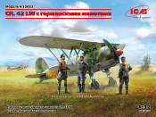 Сборная модель из пластика CR. 42 LW с германскими пилотами, 1/32 ICM - фото