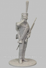 Сборная миниатюра из смолы Сержант гренадерской роты 21-го егерского полка, 1812 г, 75 мм, Аванпост - фото