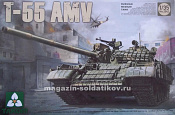 Сборная модель из пластика 2042Т Российский средний танк T-55 AMV 1 /35 Takom - фото