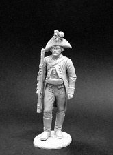 Сборная миниатюра из смолы Рядовой егерских полков, Россия 1799, 54 мм, Chronos miniatures - фото