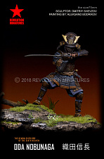 Сборная миниатюра из смолы Oda Nobunaga, 75мм, Revoltion Miniatures - фото