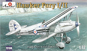 Сборная модель из пластика Hawker Fury I/II истребитель ВВС Великобритании Amodel (1/72) - фото