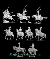 Миниатюра из металла Конные старшие офицеры, Франция, 1800-15 гг. 30 мм, Berliner Zinnfiguren - фото